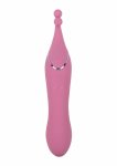 CalExotics Tempt And Tease Kiss dwustronny masażer wibracyjny 7 trybów, silikonowy, fioletowy