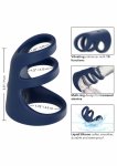 Viceroy Rechargeable Triple Cock Cage silikonowy system pierścieni wibrujący, 10 trybów, USB