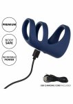 Viceroy Rechargeable Triple Cock Cage silikonowy system pierścieni wibrujący, 10 trybów, USB