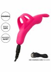 Neon Vibes The Flirty Vibrator silikonowy model z uszkami, fioletowy, 10 trybów, pętla na palec
