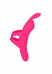 Neon Vibes The Flirty Vibrator silikonowy model z uszkami, fioletowy, 10 trybów, pętla na palec