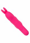 Neon Vibes The Flirty Vibrator silikonowy model z uszkami, fioletowy, 10 trybów, pętla na palec
