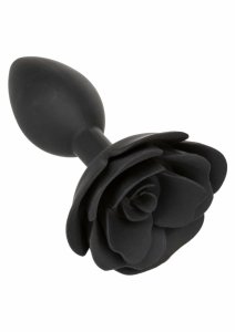 Forbidden Rose Anal Plug Large silikonowy korek z dekoracyjną rożą, rozmiar duży
