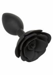 Forbidden Rose Anal Plug Large silikonowy korek z dekoracyjną rożą, rozmiar duży