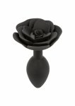 Forbidden Rose Anal Plug Large silikonowy korek z dekoracyjną rożą, rozmiar duży