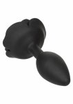 Forbidden Rose Anal Plug Large silikonowy korek z dekoracyjną rożą, rozmiar duży