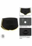 Boundless Brief Black & Yellow komfortowe majtki z systemem mocowania, czarne z żółtym