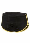 Boundless Brief Black & Yellow komfortowe majtki z systemem mocowania, czarne z żółtym
