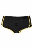 Boundless Brief Black & Yellow komfortowe majtki z systemem mocowania, czarne z żółtym