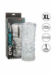 Cyclone Dual Chamber Stroker XL przezroczysta maszyna intymna z systemem podwójnych komór