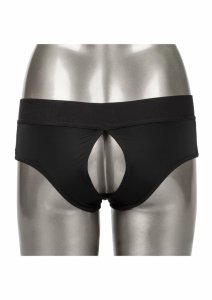 CalExotics Her Royal Harness Backless Brief 2XL/3XL komfortowy pas intymny, O-ring, czarny