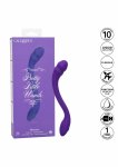 CalExotics Pretty Little Wands Charmer masażer osobisty silikonowy dwustronny 10 trybów fioletowy