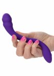 CalExotics Pretty Little Wands Charmer masażer osobisty silikonowy dwustronny 10 trybów fioletowy