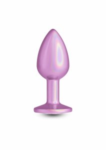 NS Novelties Iridescent Pink Small aluminiowy korek anatomiczny chromowany lekki różowy