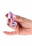 NS Novelties Iridescent Pink Small aluminiowy korek anatomiczny chromowany lekki różowy