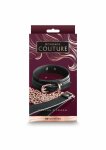 NS Novelties Bondage Couture Collar & Leash elegancki granatowy komplet z regulowaną obrożą