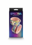 Spectra Bondage Ankle Cuff czarne mankiety na kostki z regulacją i miękką powierzchnią