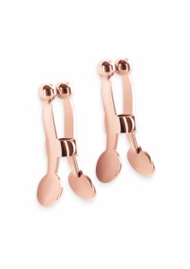 NS Novelties Nipple Clamps C1 regulowane zaciski metalowe z silikonowymi końcówkami