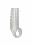 CalExotics Performance Maxx Liquid Silicone dwustronny rękaw anatomiczny, żebrowany, silikonowy