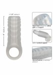 CalExotics Performance Maxx Liquid Silicone dwustronny rękaw anatomiczny, żebrowany, silikonowy
