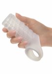 CalExotics Performance Maxx Liquid Silicone dwustronny rękaw anatomiczny, żebrowany, silikonowy