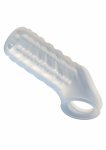 CalExotics Performance Maxx Liquid Silicone dwustronny rękaw anatomiczny, żebrowany, silikonowy