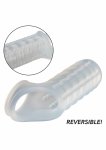 CalExotics Performance Maxx Liquid Silicone dwustronny rękaw anatomiczny, żebrowany, silikonowy
