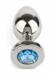 Mr. Steel Jeweled Plug Medium stalowy model z ozdobnym kryształem, smukły kształt