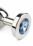 Mr. Steel Jeweled Plug Medium stalowy model z ozdobnym kryształem, smukły kształt