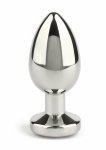 Mr. Steel Jeweled Plug Small stal nierdzewna z ozdobnym kryształem, ergonomiczny
