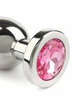 Mr. Steel Jeweled Plug Small stal nierdzewna z ozdobnym kryształem, ergonomiczny