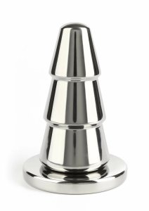 Mr. Steel Advanced Cone stalowy stożkowy korek intymny, duży, stopniowany kształt