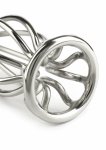 Mr. Steel Round Wire Plug Medium stalowy model anatomiczny, otwarta rama, średni rozmiar