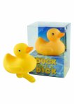 Bath Duck Classic Yellow kaczka do kąpieli, klasyczny żółty model z nietypowym akcentem