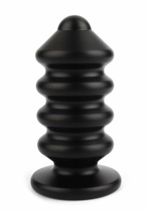 Mr. Steel Ass Blaster Medium stalowy korek anatomiczny czarny mat, żebrowana powierzchnia 13,3 cm