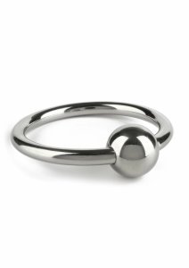 Mr. Steel Ball Closure C-Ring 50mm stalowy pierścień z kulką, anatomiczny, minimalistyczny