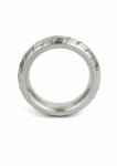 Mr. Steel MeGa Tire C-Ring 40mm stalowy pierścień satynowy, wzór bieżnika, anatomiczny kształt