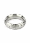 Mr. Steel MeGa Tire C-Ring 40mm stalowy pierścień satynowy, wzór bieżnika, anatomiczny kształt