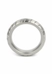 Mr. Steel MeGa Tire C-Ring Satin 50mm stalowy pierścień satynowy, bieżnik opony, anatomiczny
