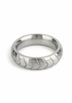 Mr. Steel MeGa Tire C-Ring Satin 50mm stalowy pierścień satynowy, bieżnik opony, anatomiczny