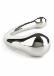 Mr. Steel The Curvy G-spot Double Ended stalowy model dwustronny, zakrzywiony