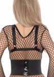 PVC Front Waist Cincher czarny pas modelujący z elastycznym tyłem i napami M/L