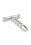 Mr. Steel Rod Ecstasy Beaded stalowy pręt intymny z kulkami 8 mm, zamknięta konstrukcja