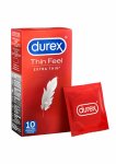 Durex Thin Feel Thin 6x10 – ultracienkie prezerwatywy, zestaw 60 szt., Easy-On, nawilżane