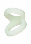 CalExotics Alpha Liquid Silicone Snug Tugger anatomiczny pierścień z podparciem, czarny silikonowy