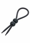 Alpha Liquid Silicone Dual Lasso podwójny silikonowy system regulacji, czarny, wodoodporny