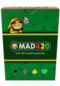 Mad420 Playing Cards 24 szt. – gra karciana imprezowa z wyzwaniami, motyw roślinny