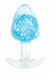 ToyJoy Crystal Butt Plug Large – silikonowy model anatomiczny z kryształową kulą, 12,2 cm