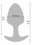 ToyJoy Crystal Butt Plug Large – silikonowy model anatomiczny z kryształową kulą, 12,2 cm