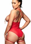 Kinky Diva Risque Body Cupless & Crotchless regulowane paski, otwarta konstrukcja, czarny